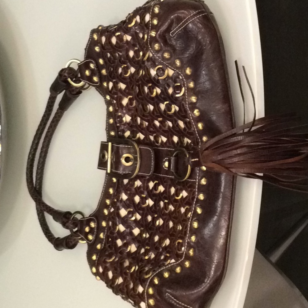 Brown leather bag